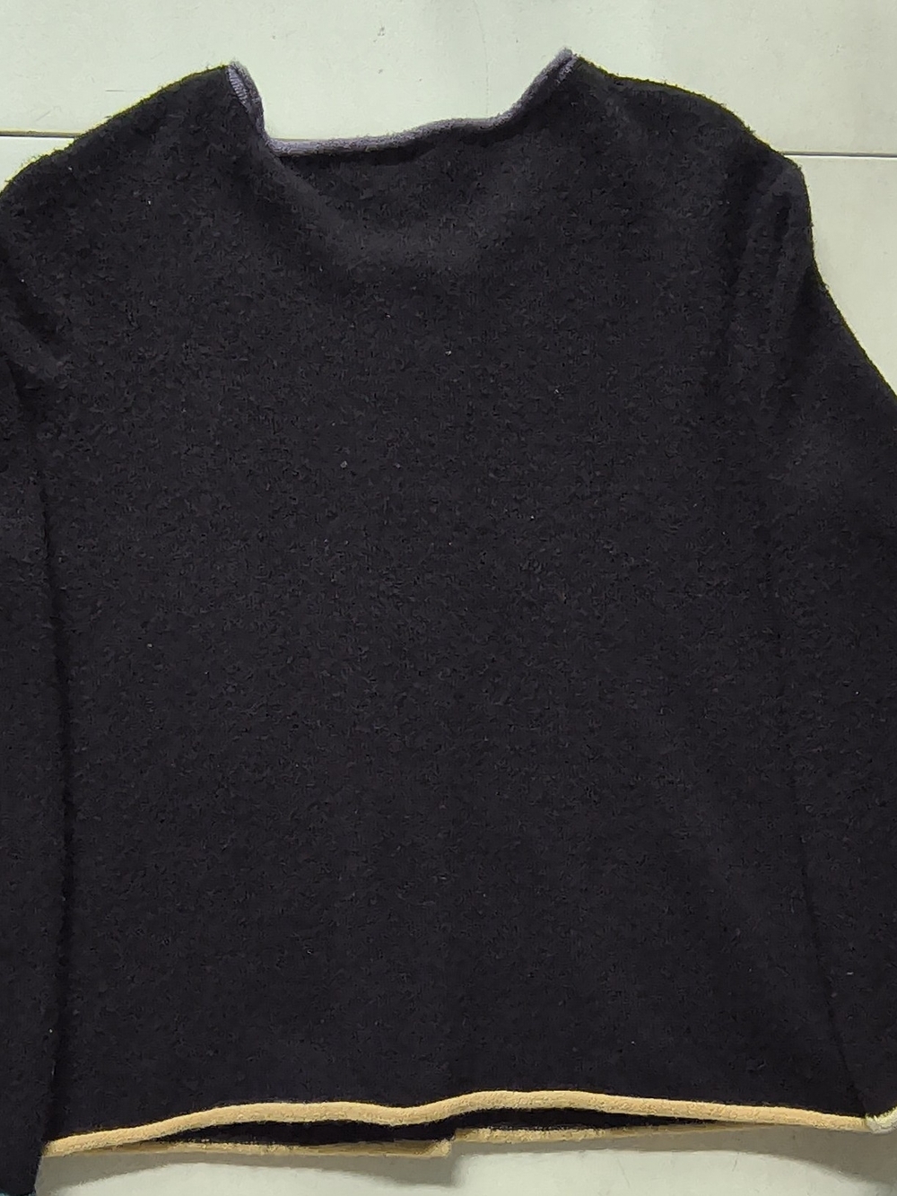 Christopher & Banks Black Sweater with Button Embellishments